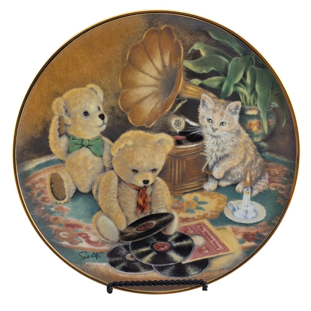 Franklin Mint Music Hour Collector Plate Sue Willis Multi Excellent Teddy Bears